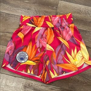 Farm Rio Adidas Tropical Floral Women's Shorts NWOT Size Small